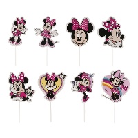 Toppers de papel para bolo da Minnie Mouse - Dekora - 16 unidades