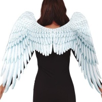 Asas de anjo em tecido branco 1,05 x 0,45 m