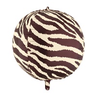 Balão orbz com estampa de zebra de 50 cm