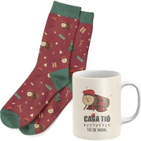 Kit presente de caneca e meias do Tió de Nadal