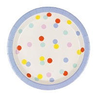 Pratos de Confete de 23 cm - 6 unidades