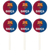 Toppers redondos do FC Barcelona - 6 unidades