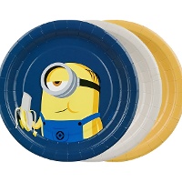 Pratos divertidos dos Minions, 18 cm - 6 unidades