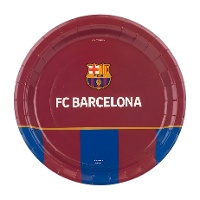 Pratos do FC Barcelona de 18 cm blaugrana - 8 unidades
