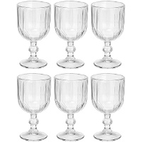 Taças de 380 ml com riscas coloridas - 6 unidades