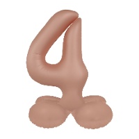 Balão número 4 rosa vintage fosco com base de 41 cm - 1 unidade