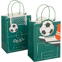 Saco para presentes de futebol de 14 x 11,5 x 6,7 cm - 1 unidade