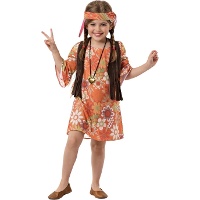 Fato hippie love power para rapariga