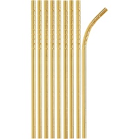 Palhinhas dobráveis em papel metalizado - 24 unid.