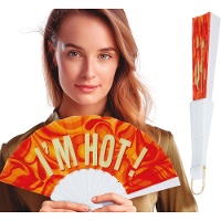 Leque com mensagem I'M HOT!