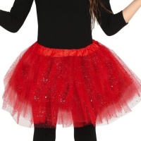 Saia tutu com purpurinas para criança - 30 cm