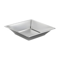 Pratos fundos de plástico metalizado de 17 cm - 4 peças.
