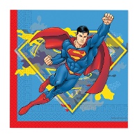 Guardanapos do Superman 16,5 x 16,5 cm - 20 unidades