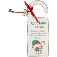 Enfeite de porta com chave mágica de elfo