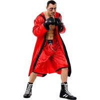Fato de pugilista vermelho para homem