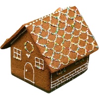 Kit de casa de gengibre pronta a montar