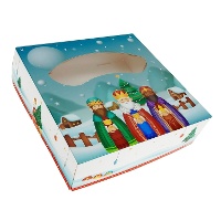 Caixa para bolo-rei 31 x 31 x 8 cm