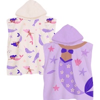 Poncho-toalha de sereia com capuz - 1 unidade
