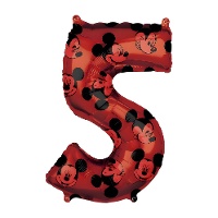 Balão número 5 do Mickey Mouse 66 cm - Anagram