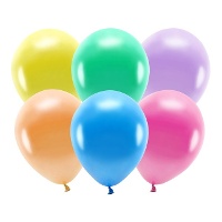 Balões de látex biodegradáveis metalizados de 30 cm - PartyDeco - 100 unidades